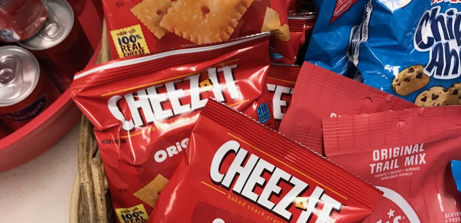 Cheez-It crackers at a blood drive