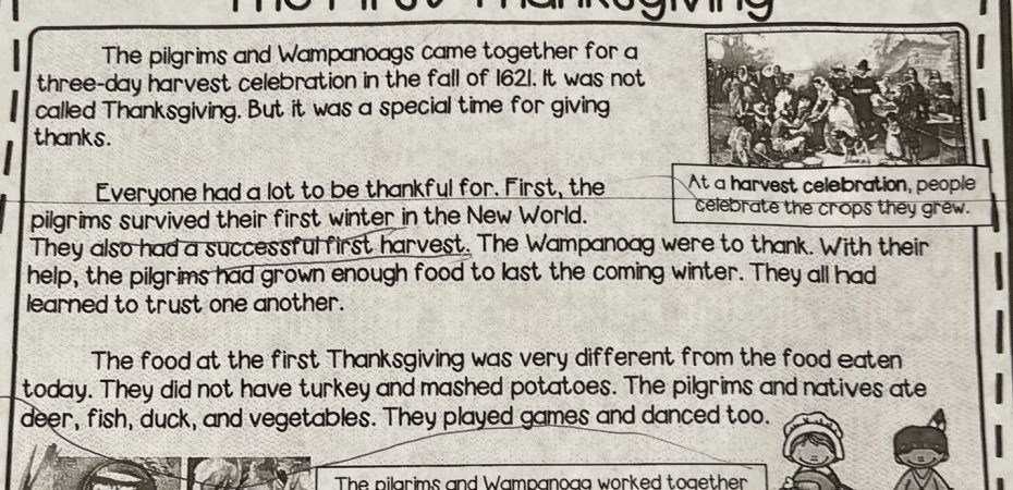 What we teach about Thanksgiving