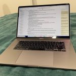 My current MacBook Pro with my current manuscript