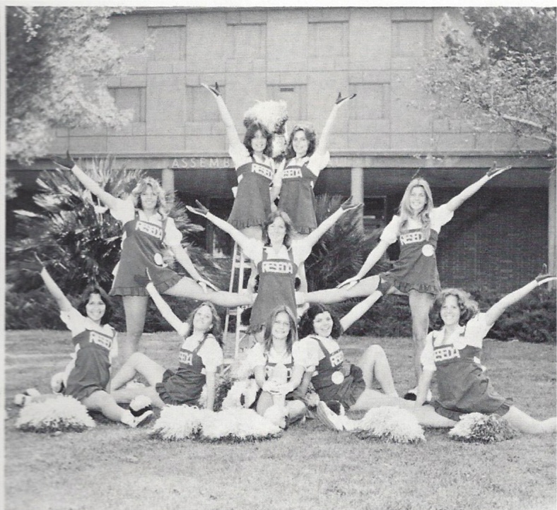 Reseda High School cheerleaders in 1978