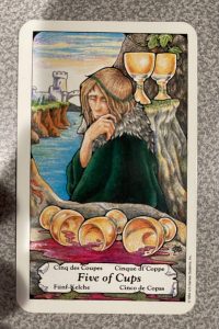 Five of Cups from the Hanson-Roberts Deck