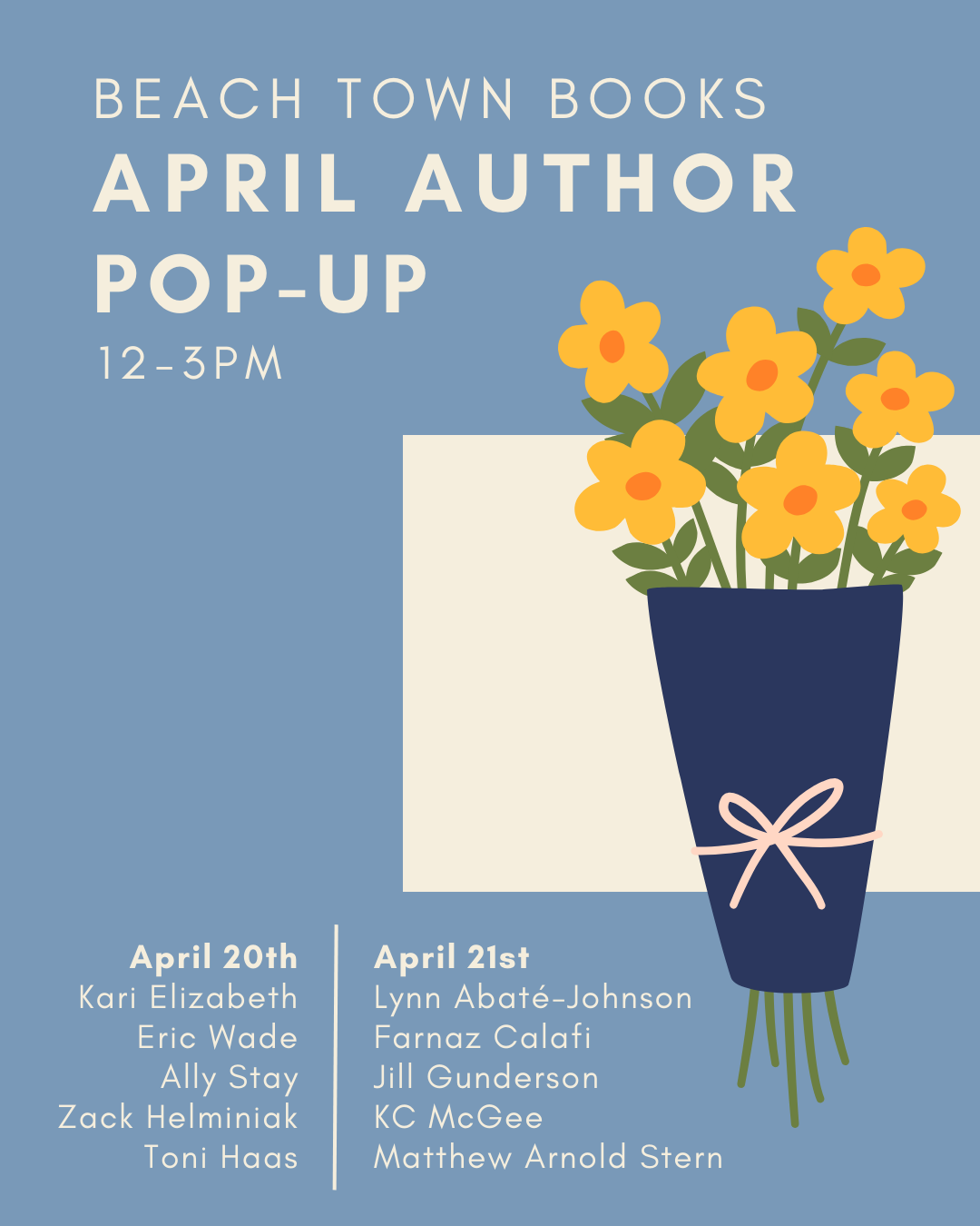 Beach Town Books pop-up April 20–21