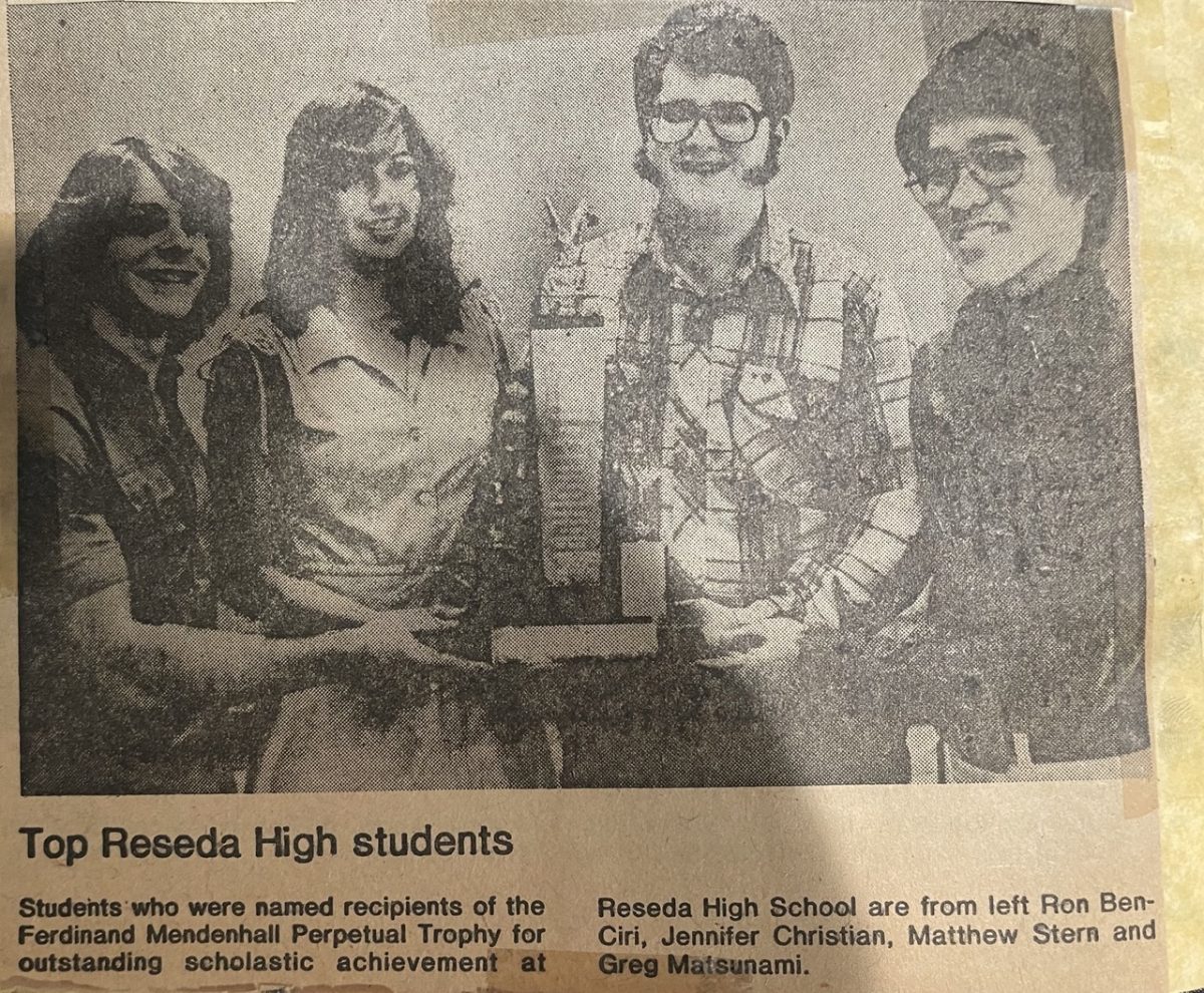 My photo in the Daily News as a Reseda High top scholar