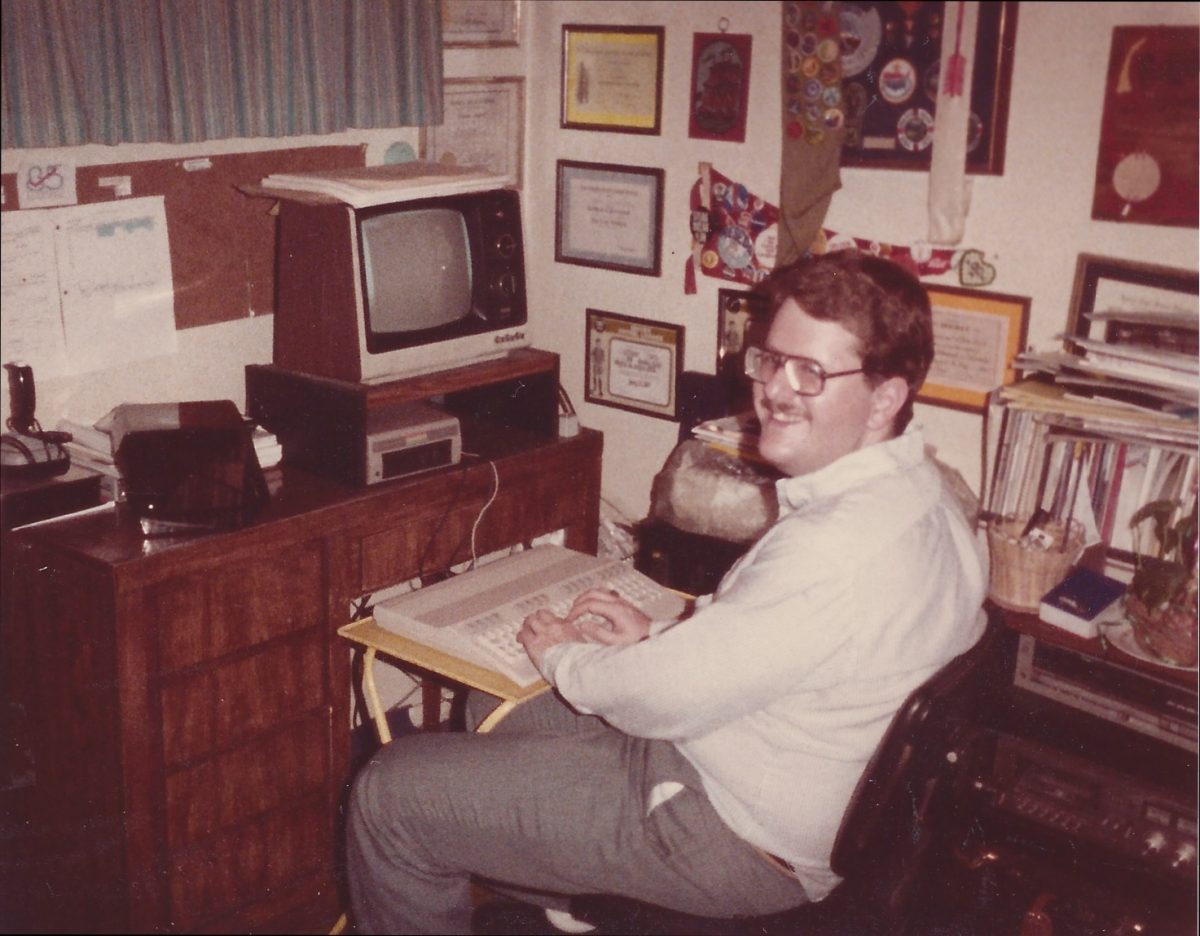 Me with Commodore 128 in 1985