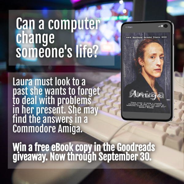 Win a free eBook copy of Amiga from Goodreads, September 1–30.