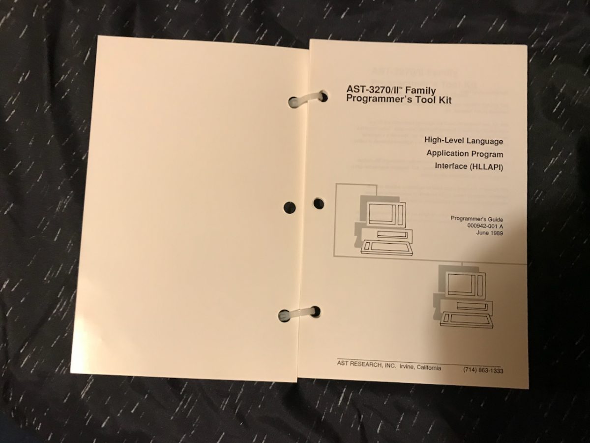 One of the user manuals I write at AST