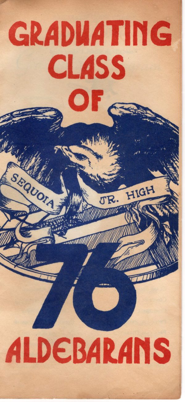 Cover of our junior high school graduation program